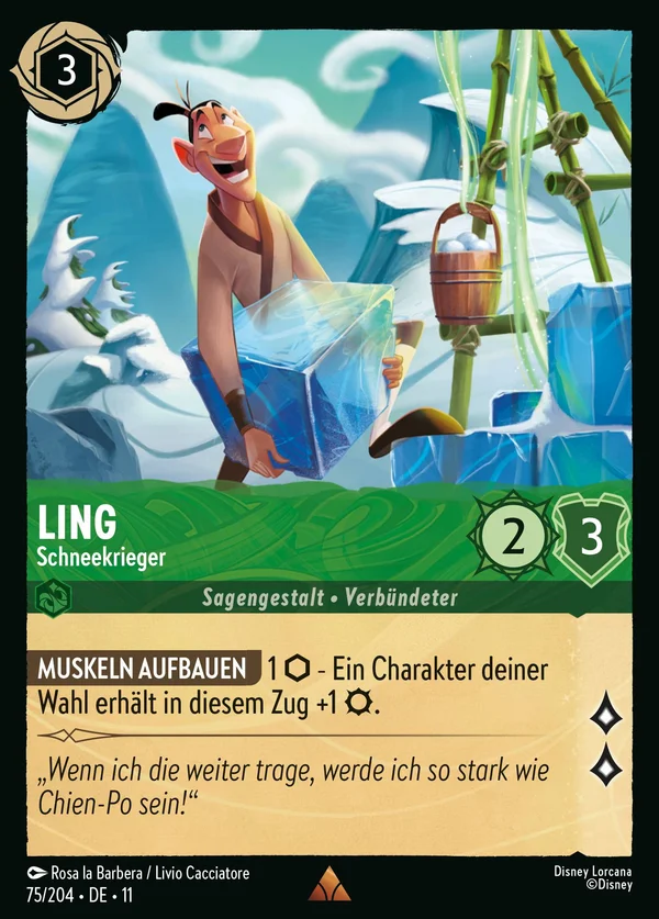 Ling - Schneekrieger — Disney Lorcana Charakter card from Winterspell