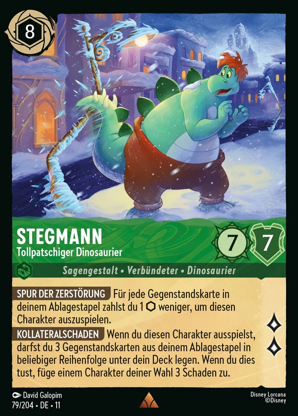 Stegmann - Tollpatschiger Dinosaurier — Disney Lorcana Charakter card from Winterspell