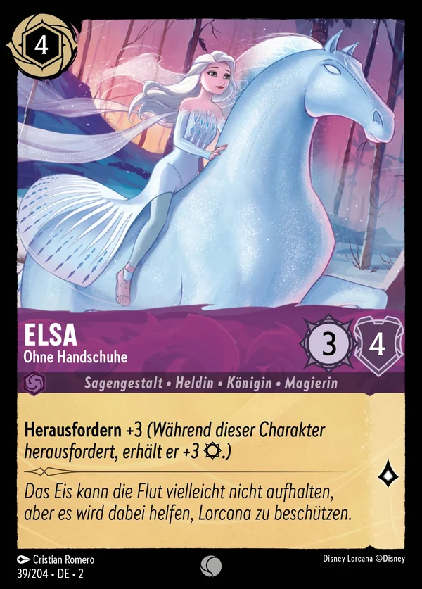 Elsa - Ohne Handschuhe — Disney Lorcana Charakter card from Rise of the Floodborn