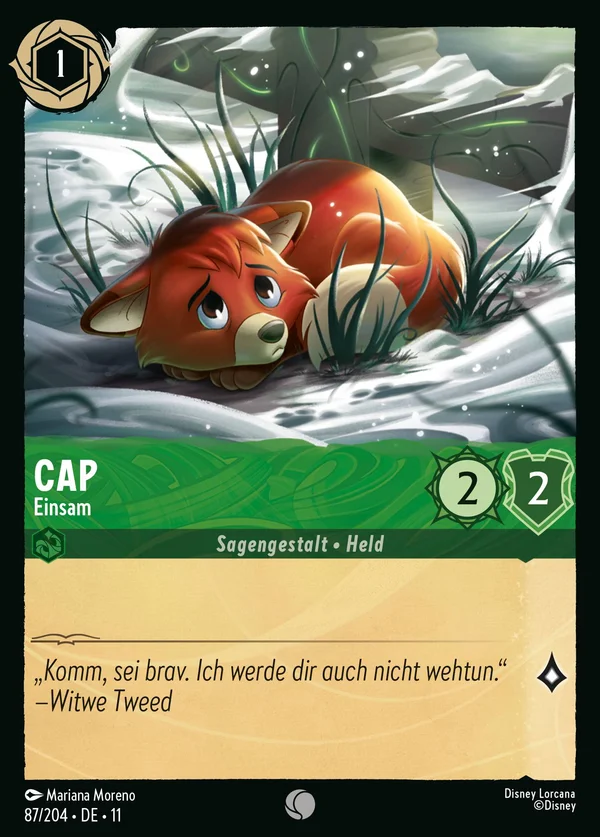 Cap - Einsam — Disney Lorcana Charakter card from Winterspell