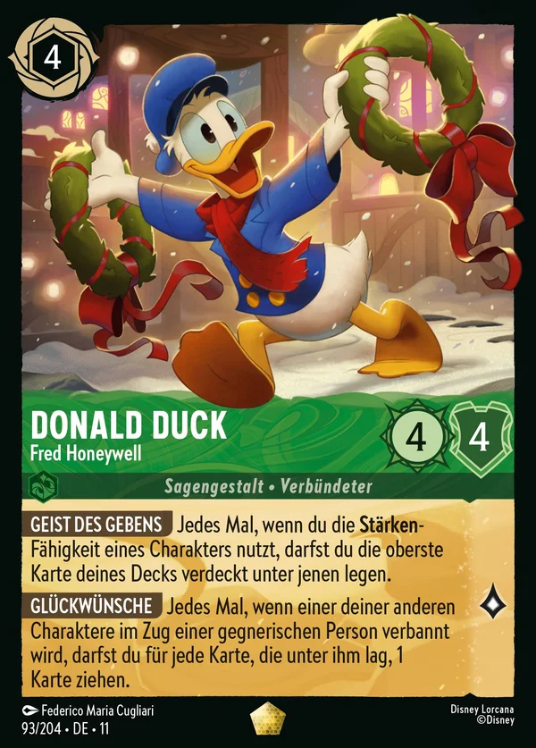 Donald Duck - Fred Honeywell — Disney Lorcana Charakter card from Winterspell