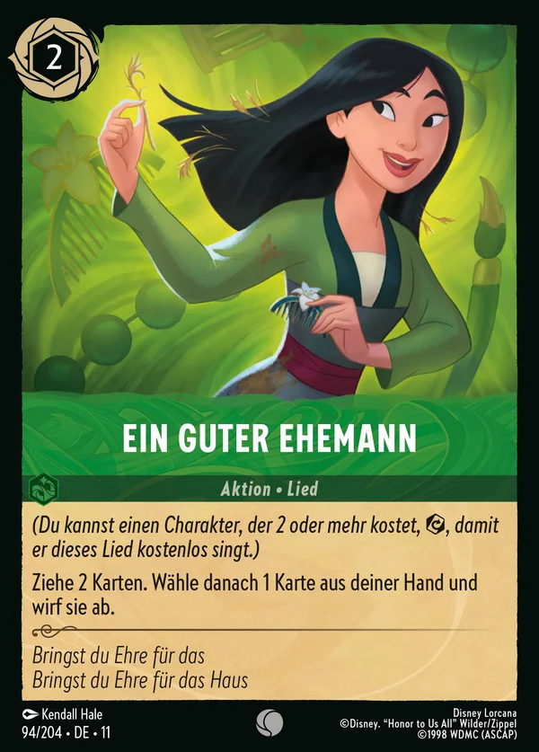 Ein guter Ehemann — Disney Lorcana Aktion card from Winterspell