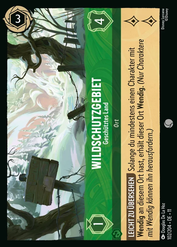 Wildschutzgebiet - Geschütztes Land — Disney Lorcana Ort card from Winterspell