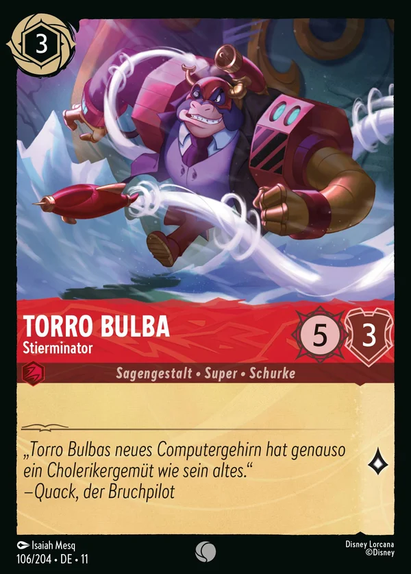 Torro Bulba - Stierminator — Disney Lorcana Charakter card from Winterspell