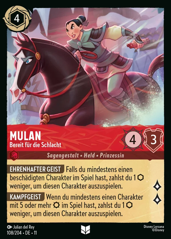 Mulan - Bereit für die Schlacht — Disney Lorcana Charakter card from Winterspell