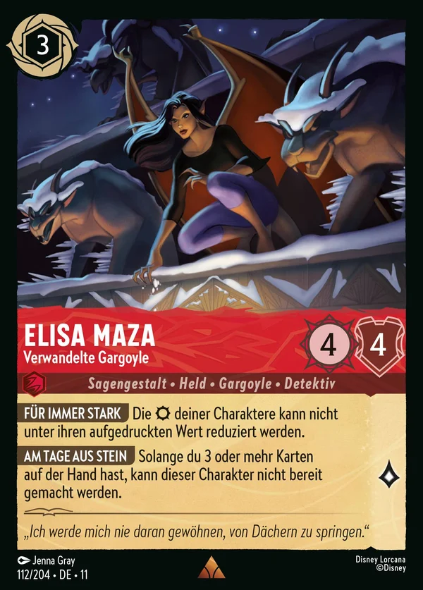 Elisa Maza - Verwandelte Gargoyle — Disney Lorcana Charakter card from Winterspell