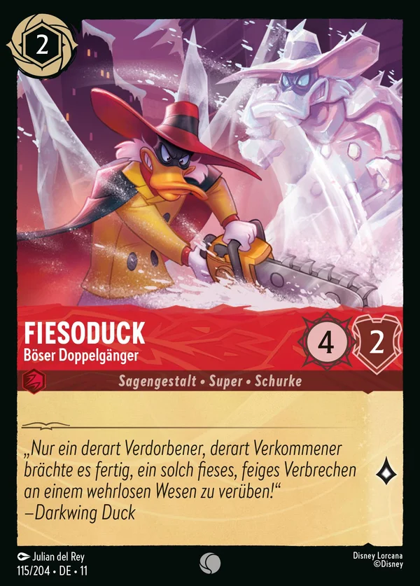 Fiesoduck - Böser Doppelgänger — Disney Lorcana Charakter card from Winterspell