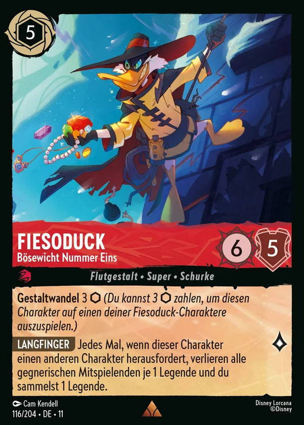 Fiesoduck - Bösewicht Nummer Eins — Disney Lorcana Charakter card from Winterspell