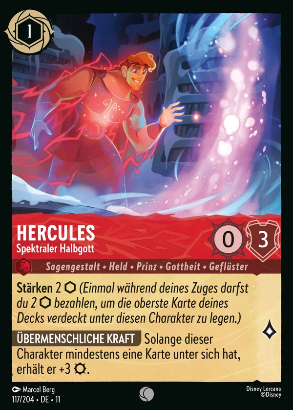 Hercules - Spektraler Halbgott — Disney Lorcana Charakter card from Winterspell