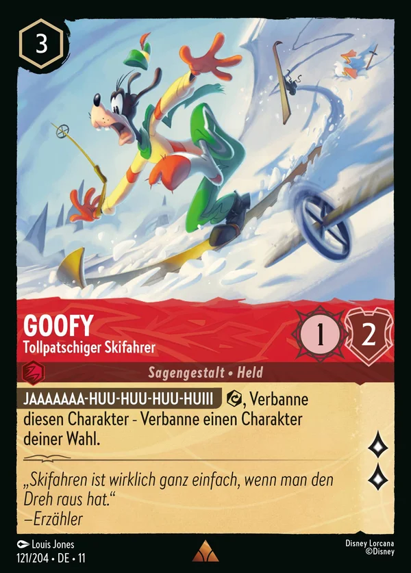 Goofy - Tollpatschiger Skifahrer — Disney Lorcana Charakter card from Winterspell