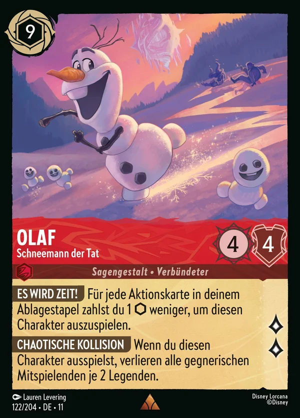 Olaf - Schneemann der Tat — Disney Lorcana Charakter card from Winterspell