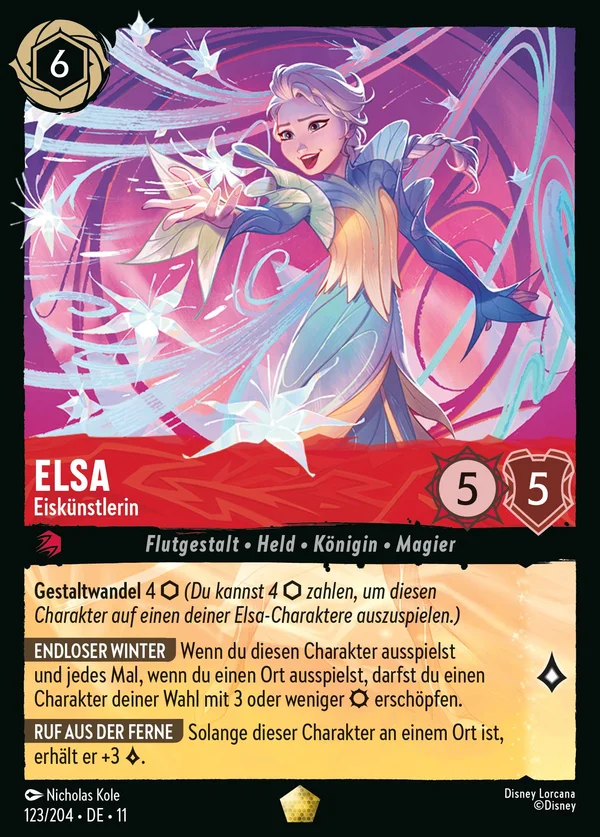 Elsa - Eiskünstlerin — Disney Lorcana Charakter card from Winterspell