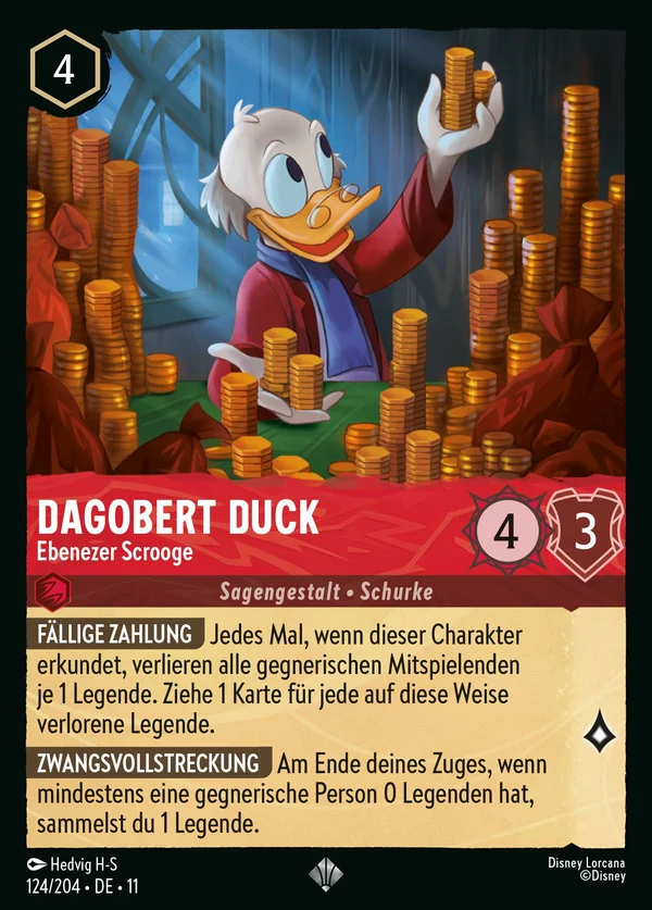 Dagobert Duck - Ebenezer Scrooge — Disney Lorcana Charakter card from Winterspell