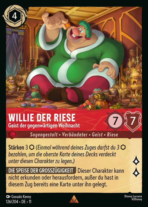 Willie der Riese - Geist der gegenwärtigen Weihnacht — Disney Lorcana Charakter card from Winterspell