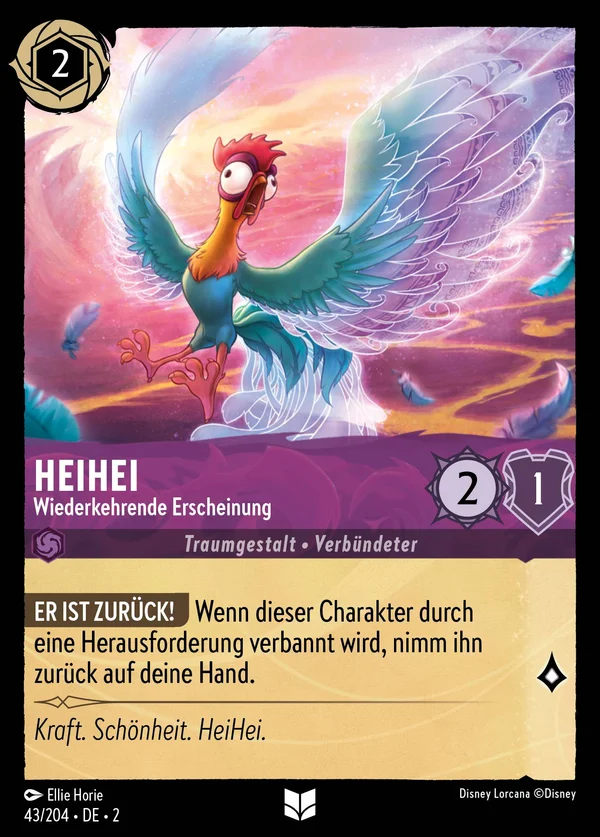 HeiHei - Wiederkehrende Erscheinung — Disney Lorcana Charakter card from Rise of the Floodborn