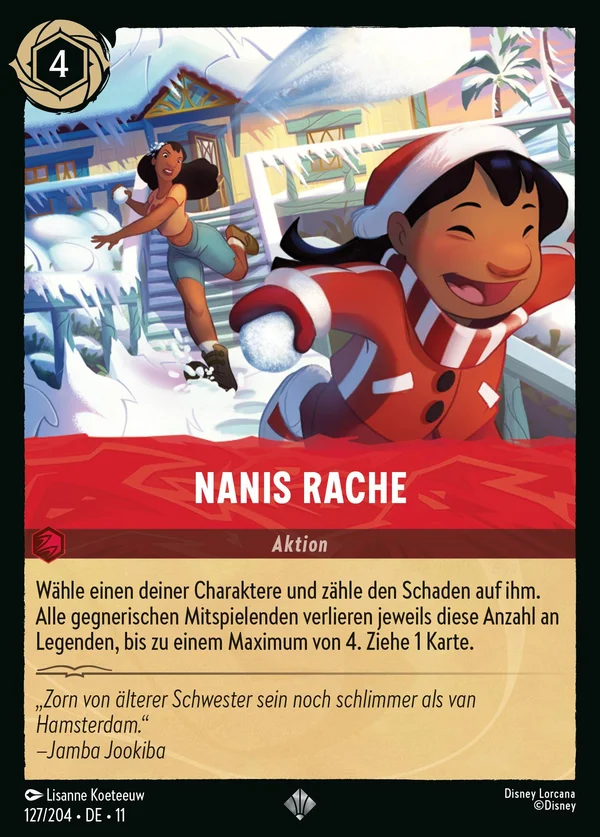 Nanis Rache — Disney Lorcana Aktion card from Winterspell