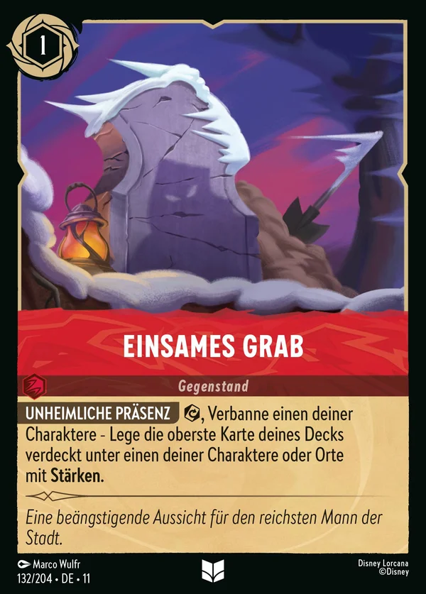Einsames Grab — Disney Lorcana Gegenstand card from Winterspell