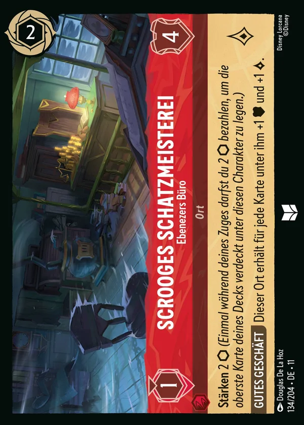 Scrooges Schatzmeisterei - Ebenezers Büro — Disney Lorcana Ort card from Winterspell