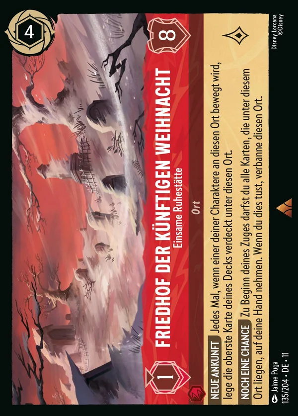 Friedhof der künftigen Weihnacht - Einsame Ruhestätte — Disney Lorcana Ort card from Winterspell