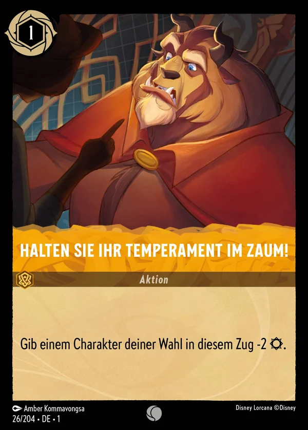 Halten Sie ihr Temperament im Zaum! — Disney Lorcana Aktion card from The First Chapter