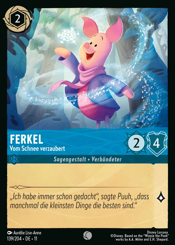 Ferkel - Vom Schnee verzaubert — Disney Lorcana Charakter card from Winterspell
