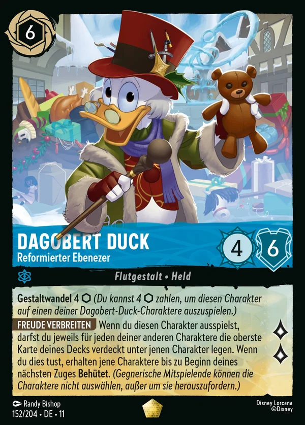 Dagobert Duck - Reformierter Ebenezer — Disney Lorcana Charakter card from Winterspell