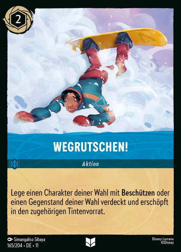 Wegrutschen! — Disney Lorcana Aktion card from Winterspell