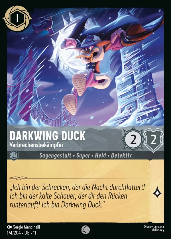Darkwing Duck - Verbrechensbekämpfer — Disney Lorcana Charakter card from Winterspell