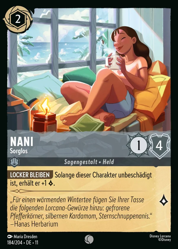 Nani - Sorglos — Disney Lorcana Charakter card from Winterspell