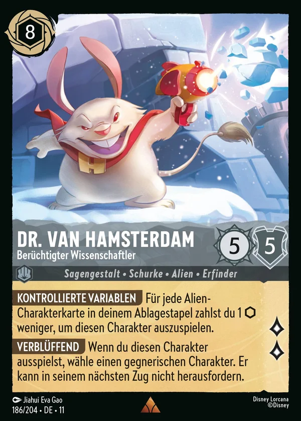 Dr. Van Hamsterdam - Berüchtigter Wissenschaftler — Disney Lorcana Charakter card from Winterspell