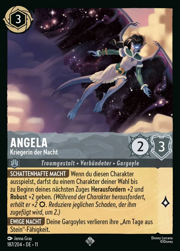 Angela - Kriegerin der Nacht — Disney Lorcana Charakter card from Winterspell