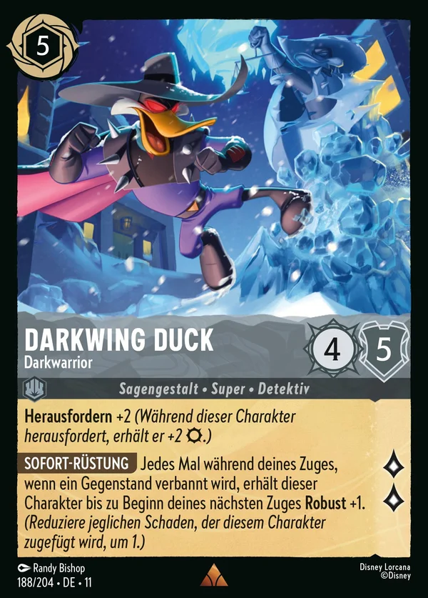 Darkwing Duck - Darkwarrior — Disney Lorcana Charakter card from Winterspell