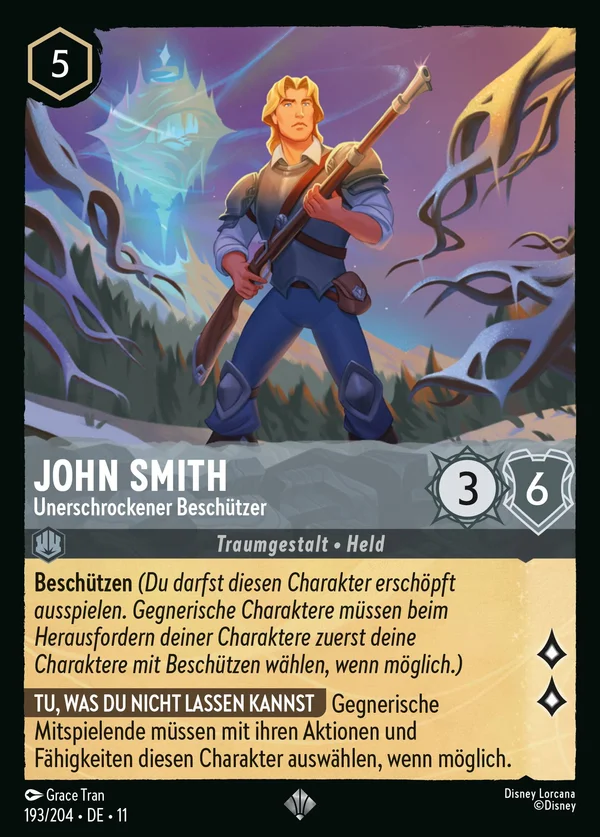John Smith - Unerschrockener Beschützer — Disney Lorcana Charakter card from Winterspell
