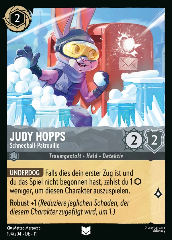 Judy Hopps - Schneeball-Patrouille — Disney Lorcana Charakter card from Winterspell