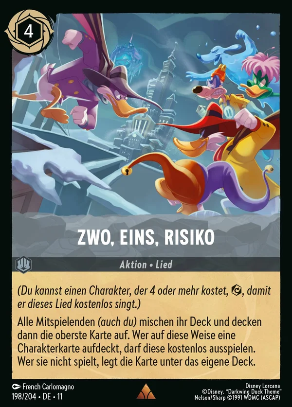 Zwo, Eins, Risiko — Disney Lorcana Aktion card from Winterspell