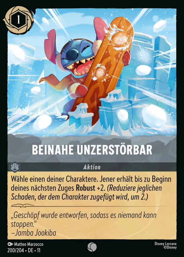 Beinahe unzerstörbar — Disney Lorcana Aktion card from Winterspell