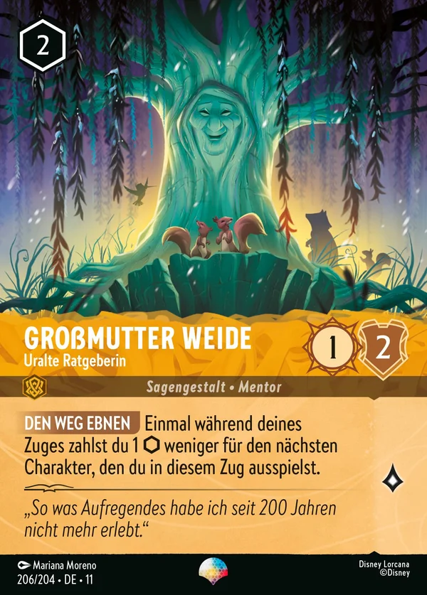 Großmutter Weide - Uralte Ratgeberin — Disney Lorcana Charakter card from Winterspell