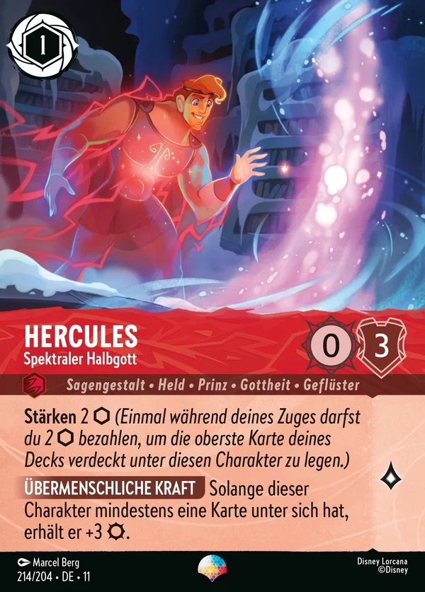 Hercules - Spektraler Halbgott — Disney Lorcana Charakter card from Winterspell