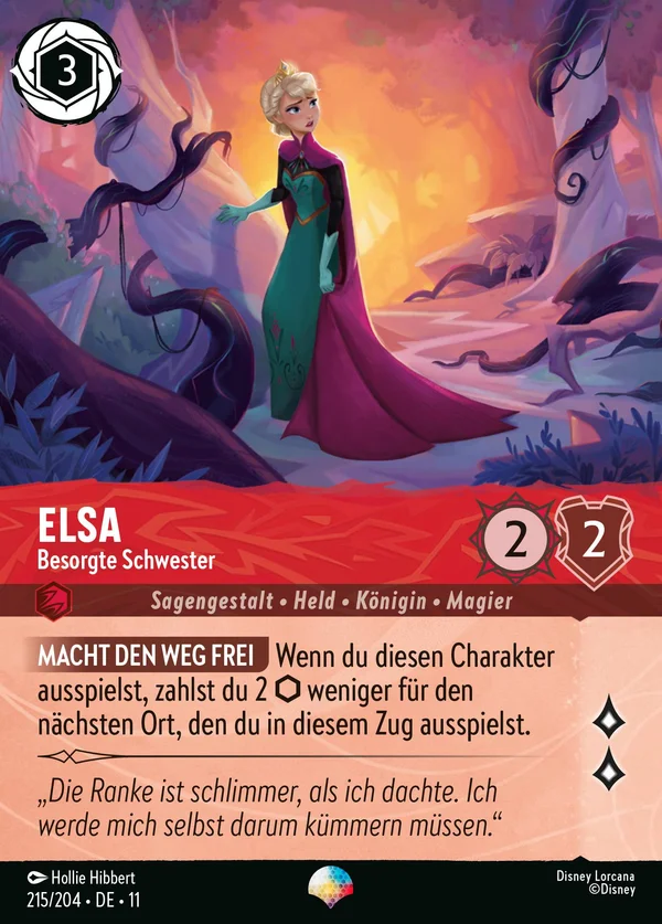 Elsa - Besorgte Schwester — Disney Lorcana Charakter card from Winterspell
