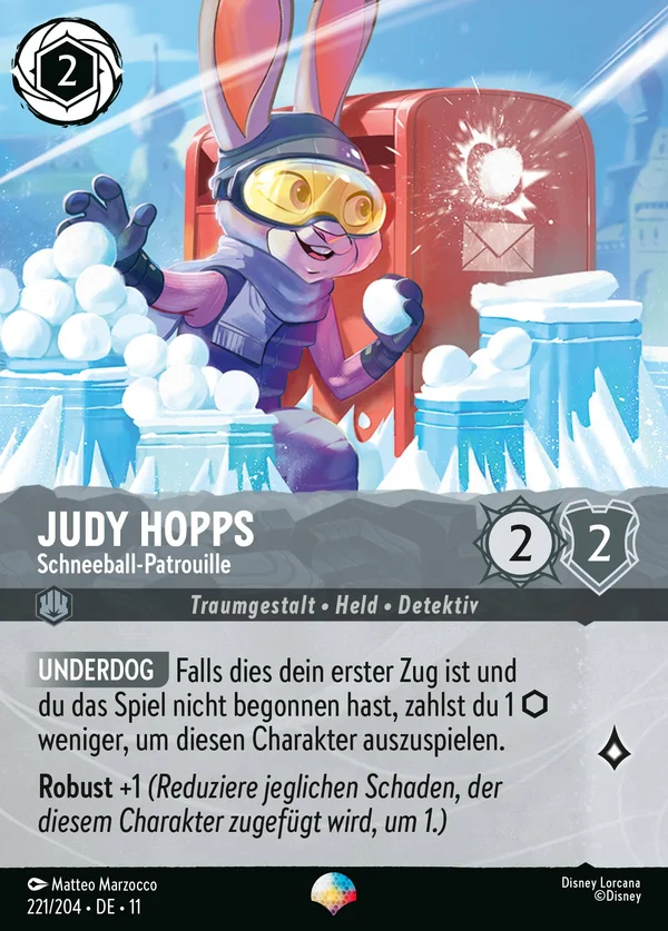 Judy Hopps - Schneeball-Patrouille — Disney Lorcana Charakter card from Winterspell