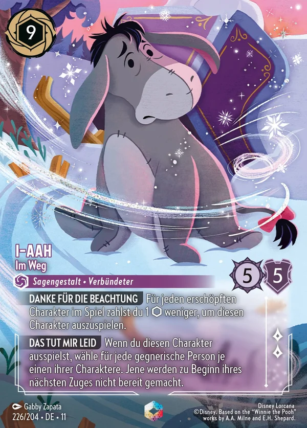 I-Aah - Im Weg — Disney Lorcana Charakter card from Winterspell