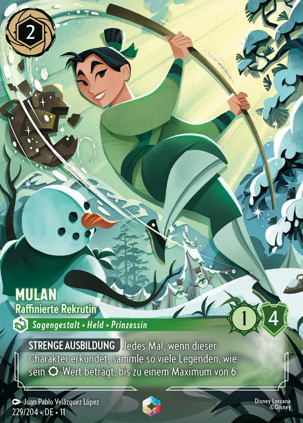Mulan - Raffinierte Rekrutin — Disney Lorcana Charakter card from Winterspell