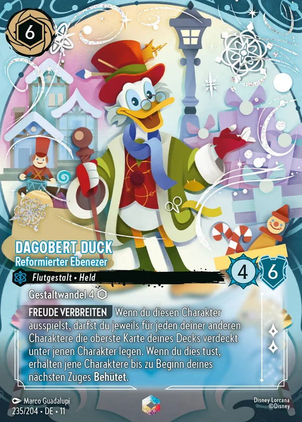 Dagobert Duck - Reformierter Ebenezer — Disney Lorcana Charakter card from Winterspell