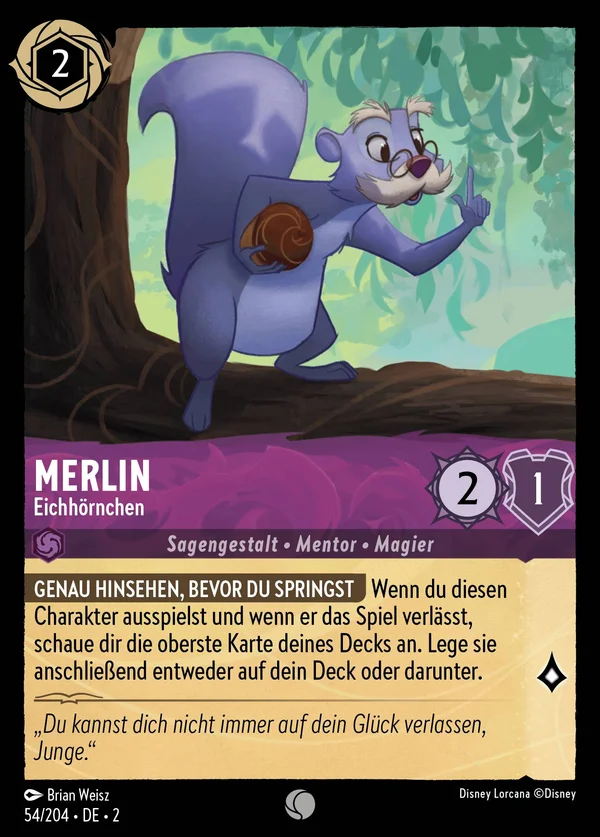 Merlin - Eichhörnchen — Disney Lorcana Charakter card from Rise of the Floodborn