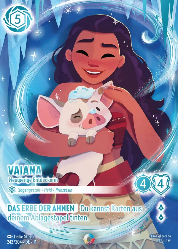 Vaiana - Neugierige Entdeckerin — Disney Lorcana Charakter card from Winterspell