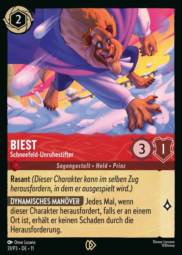 Biest - Schneefeld-Unruhestifter — Disney Lorcana Charakter card from Winterspell