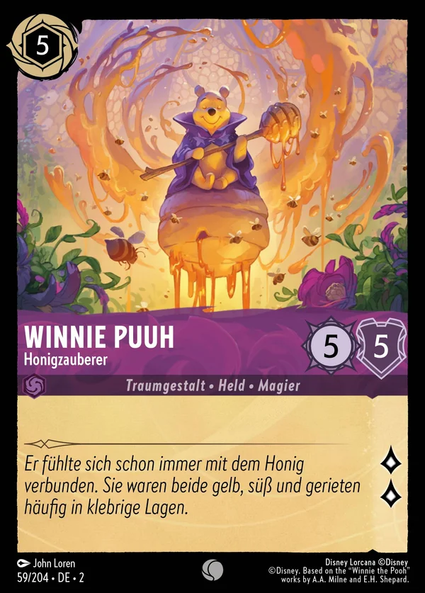 Winnie Puuh - Honigzauberer — Disney Lorcana Charakter card from Rise of the Floodborn