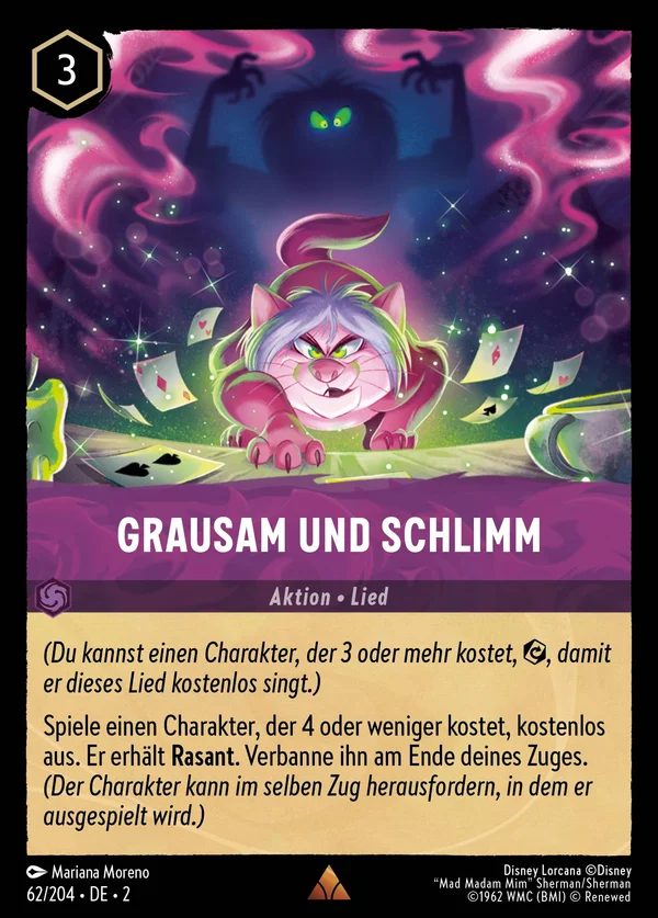 Grausam und Schlimm — Disney Lorcana Aktion card from Rise of the Floodborn