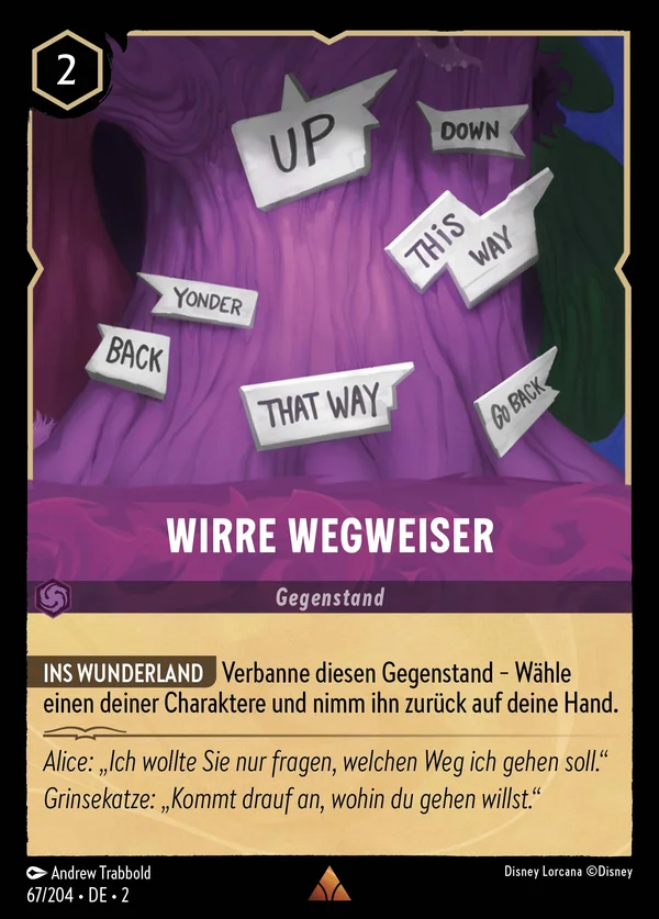 Wirre Wegweiser — Disney Lorcana Gegenstand card from Rise of the Floodborn