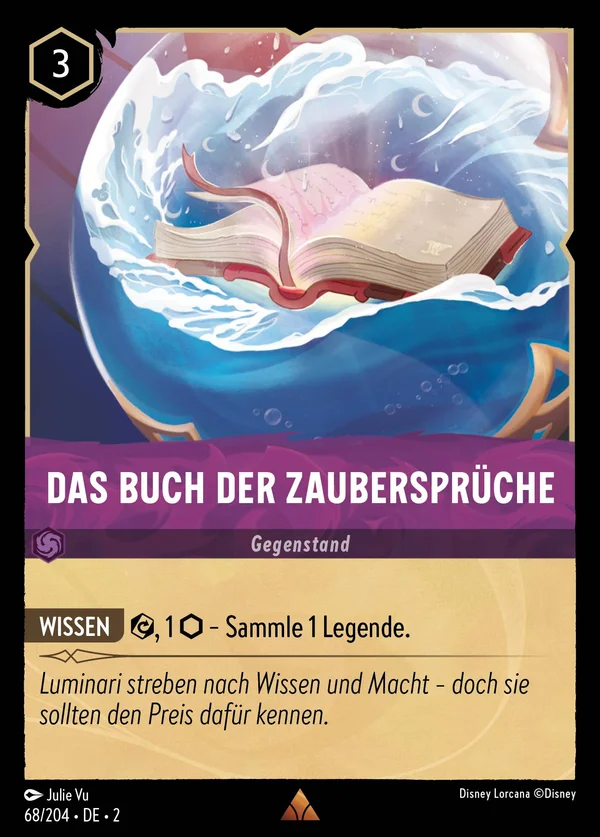 Das Buch der Zaubersprüche — Disney Lorcana Gegenstand card from Rise of the Floodborn